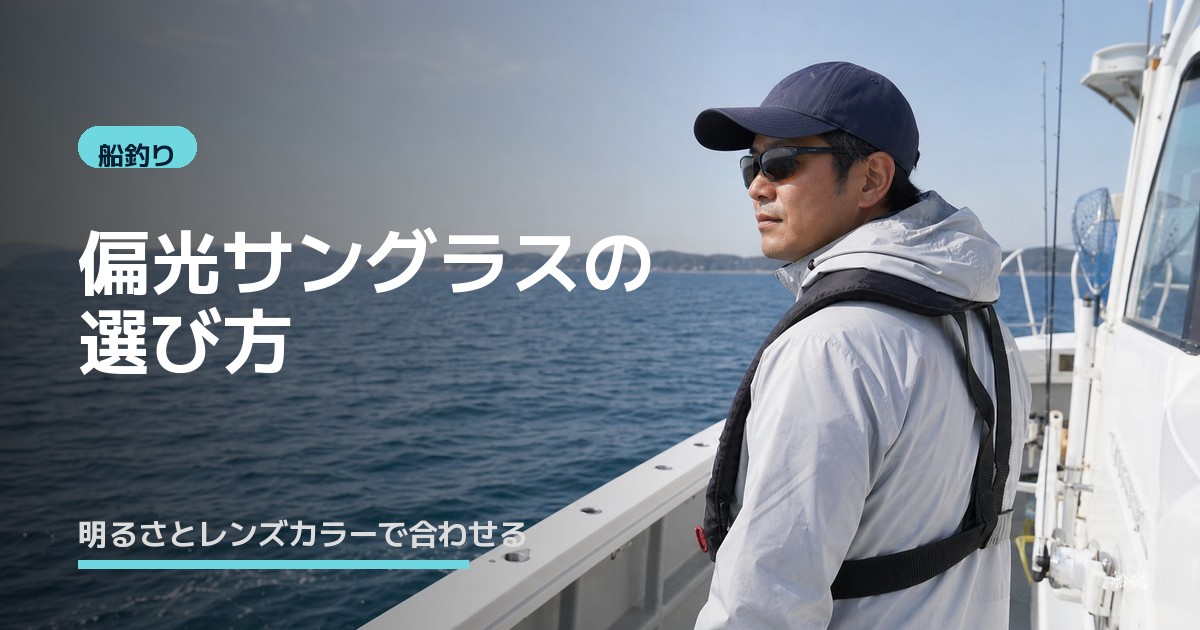 船釣り用偏光サングラスの選び方｜レンズカラーと明るさの違いを解説
