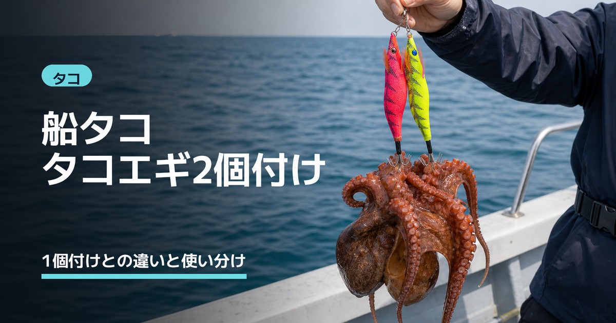 船タコでタコエギを2個付けする理由｜1個付けとの違いと使い分け